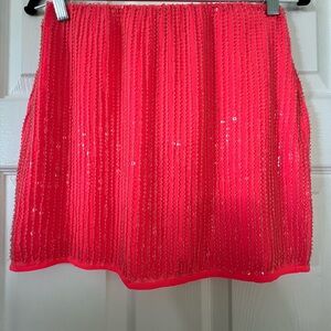 Endless Rose Hot Pink Sequin Embellished Skirt